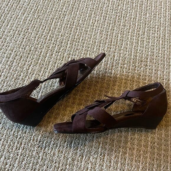 Rampage Brown Ithica Gladiator Wedge Sandals - Picture 9 of 15